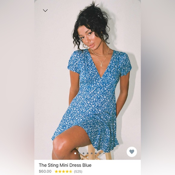 Princess Polly The Sting Dress in Blue, Size 8 - Picture 4 of 6